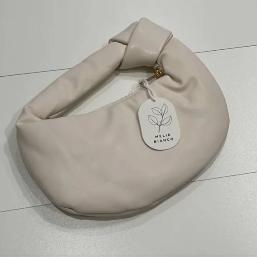 Melie Bianco, Alexandra, cream vegan knot handle handbag NWOT - Picture 2 of 3